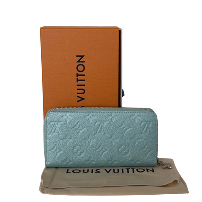 Louis Vuitton Zippy Shimmery Empreinte Monogram M12680 Azul Frost Fullset / neuwertig Louis Vuitton