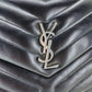 Saint Laurent YSL LouLou Medium Leder schwarz silberne Hardware / sehr gut Saint Laurent