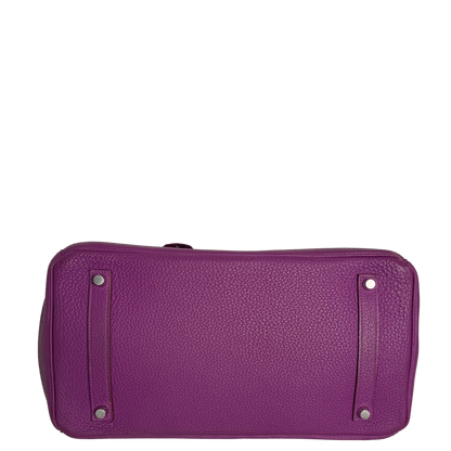 Hermès Birkin Bag 35 Togo Leder lila Palladium Hardware 2014 / gut Hermès