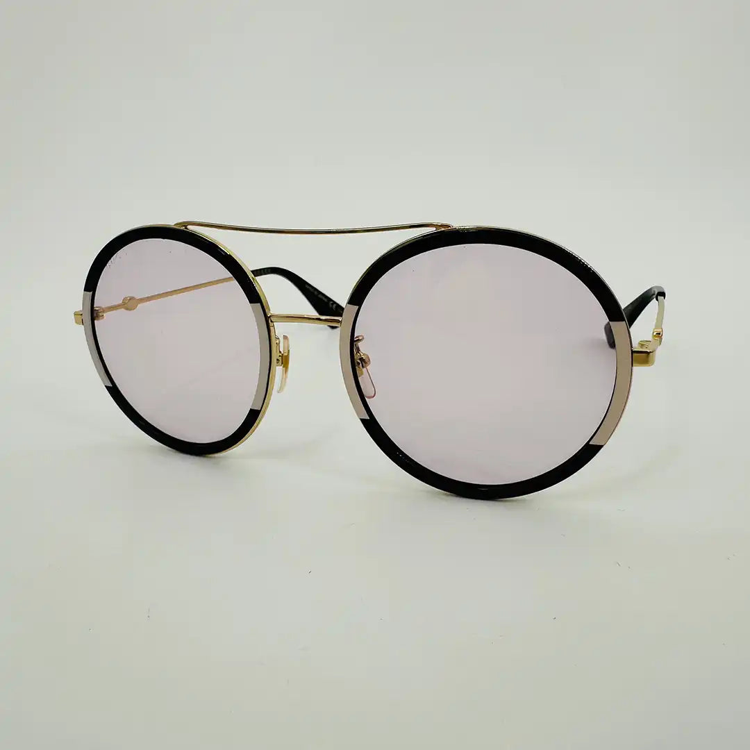 Gucci Damen GG0061S 006 Sonnenbrille, Gold (Gold/Pink) 55 / sehr gut Gucci