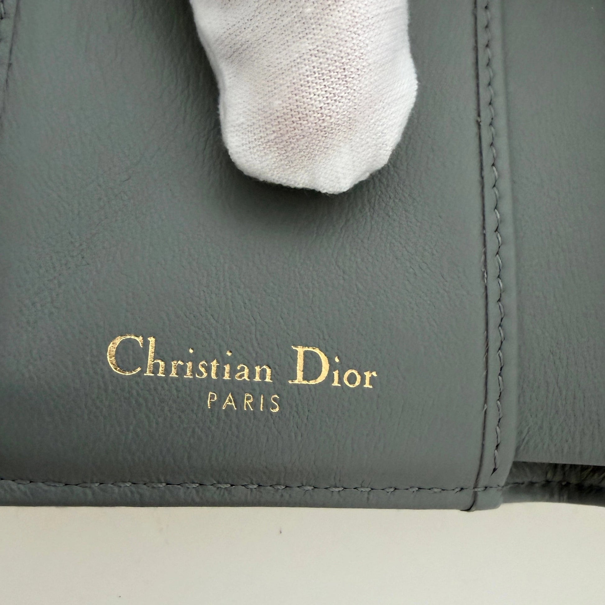 Dior Saddle Lotus Geldbörse Oblique Jacquard grau / sehr gut Dior