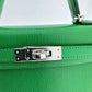 Hermès Mini Kelly II 20 Sellier Chevre Chamkila 1k Bambou Paladium Fullset / ungetragen Hermès