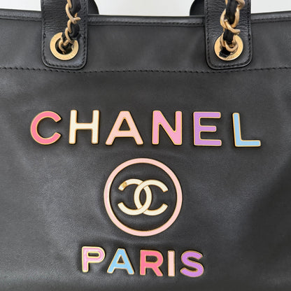 Chanel Deauville Leder Multicolor Tote Bag / sehr gut Chanel