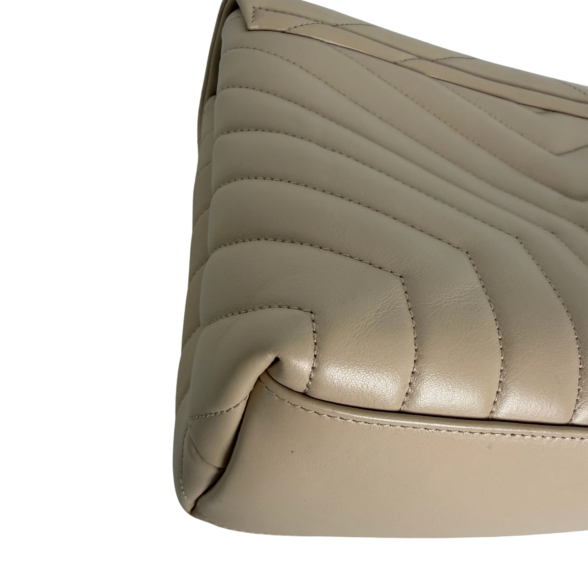 Saint Laurent YSL LouLou Medium Leder beige silber Hardware / sehr gut Saint Laurent