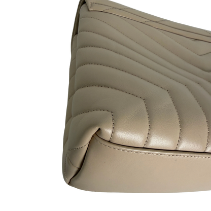 Saint Laurent YSL LouLou Medium Leder beige silber Hardware / sehr gut Saint Laurent