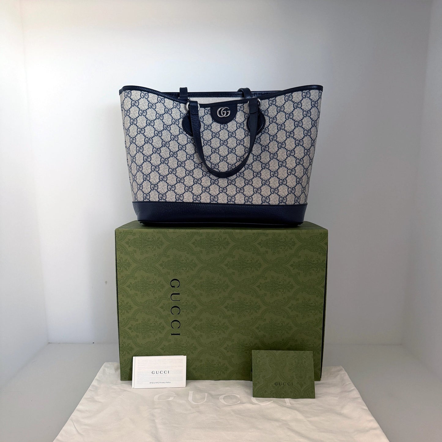Gucci Ophidia GG Supreme Small Shopper beige Fullset / neuwertig Gucci