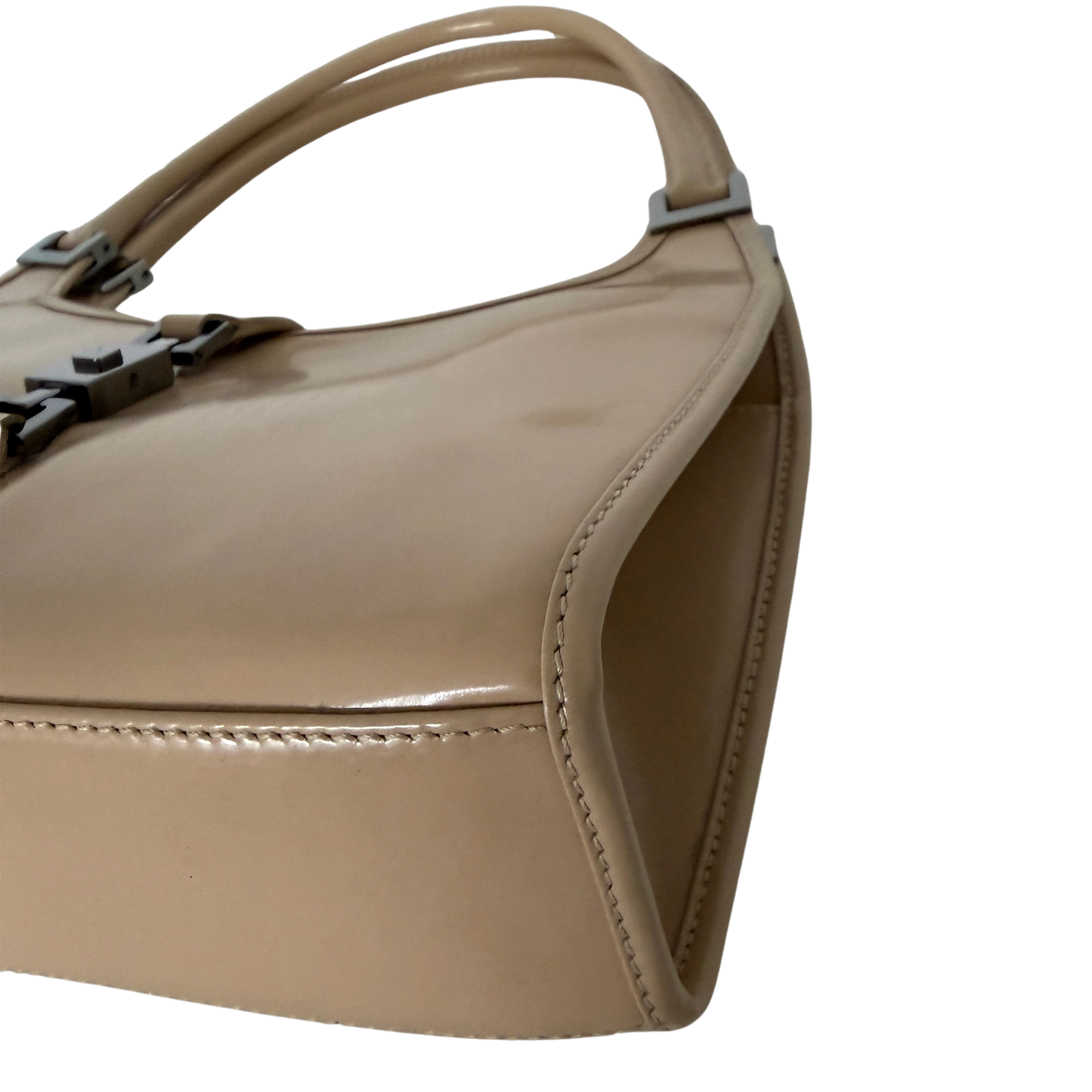 Gucci Jackie Schultertasche Lackleder beige / sehr gut Gucci
