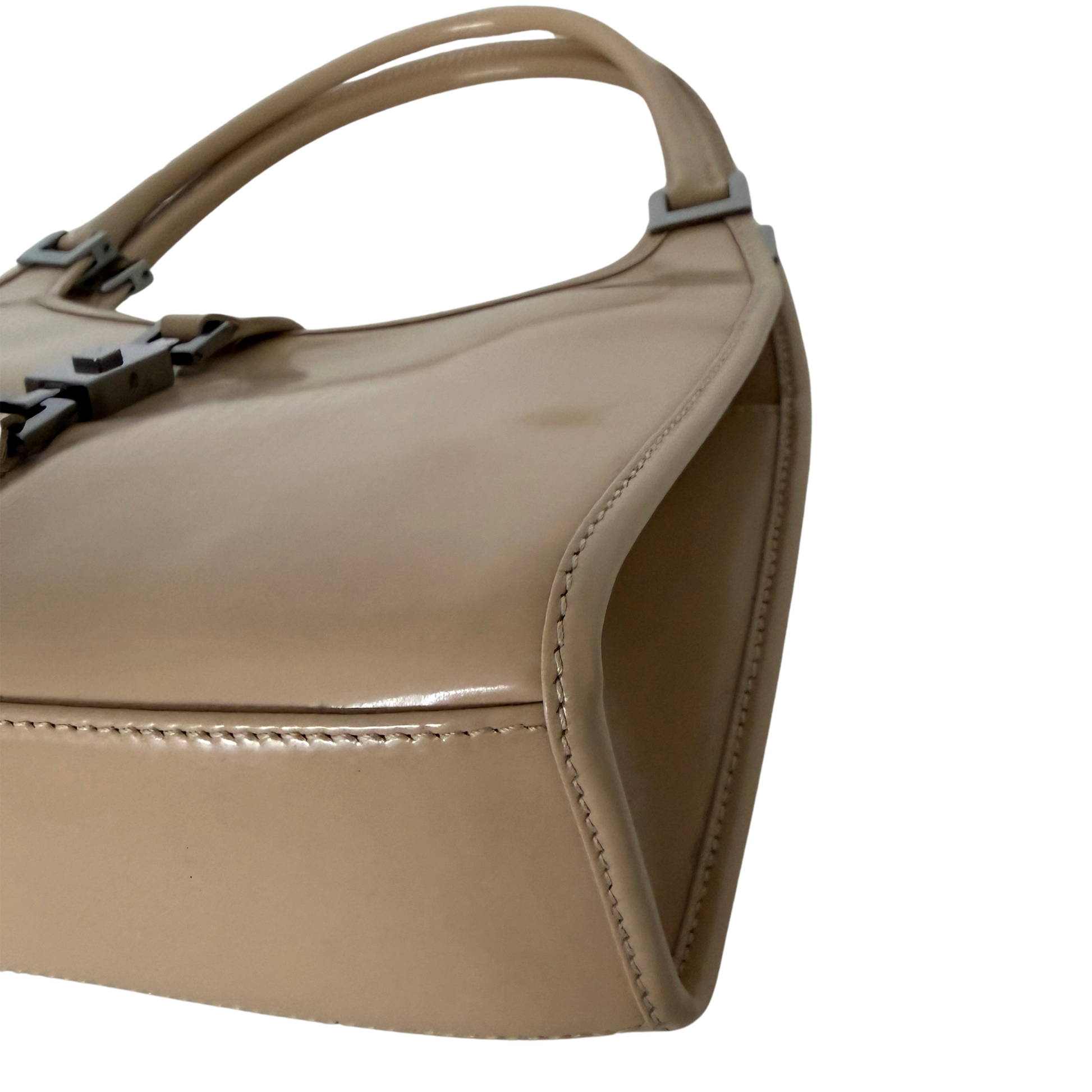 Gucci Jackie Schultertasche Lackleder beige / sehr gut Gucci