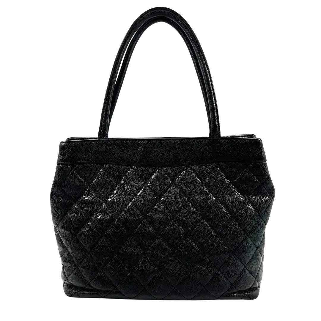 Chanel Vintage Handtasche Kaviar Leder schwarz / Gut Chanel