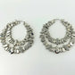 Saint Laurent YSL Crystal Double Hoop Earrings / ungetragen Saint Laurent