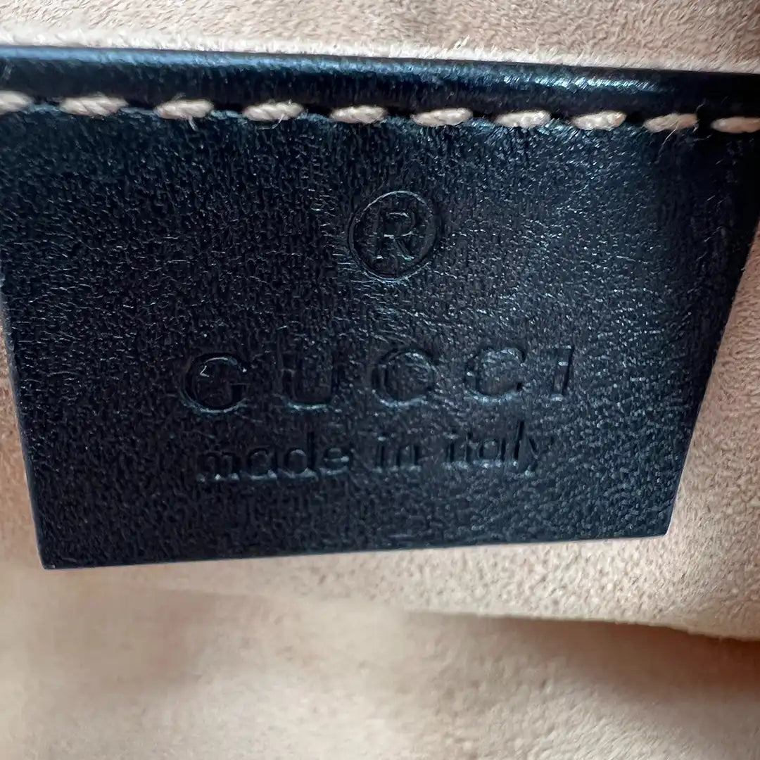 Gucci GG Marmont Gürteltasche Bag Belt schwarz Leder / sehr gut Gucci