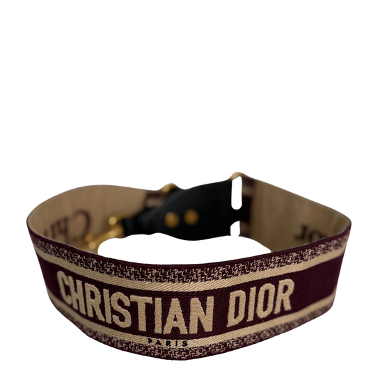 Christian Dior breiter Schulterriemen Dior Paris Stickerei bordeaux Fullset / neuwertig Dior