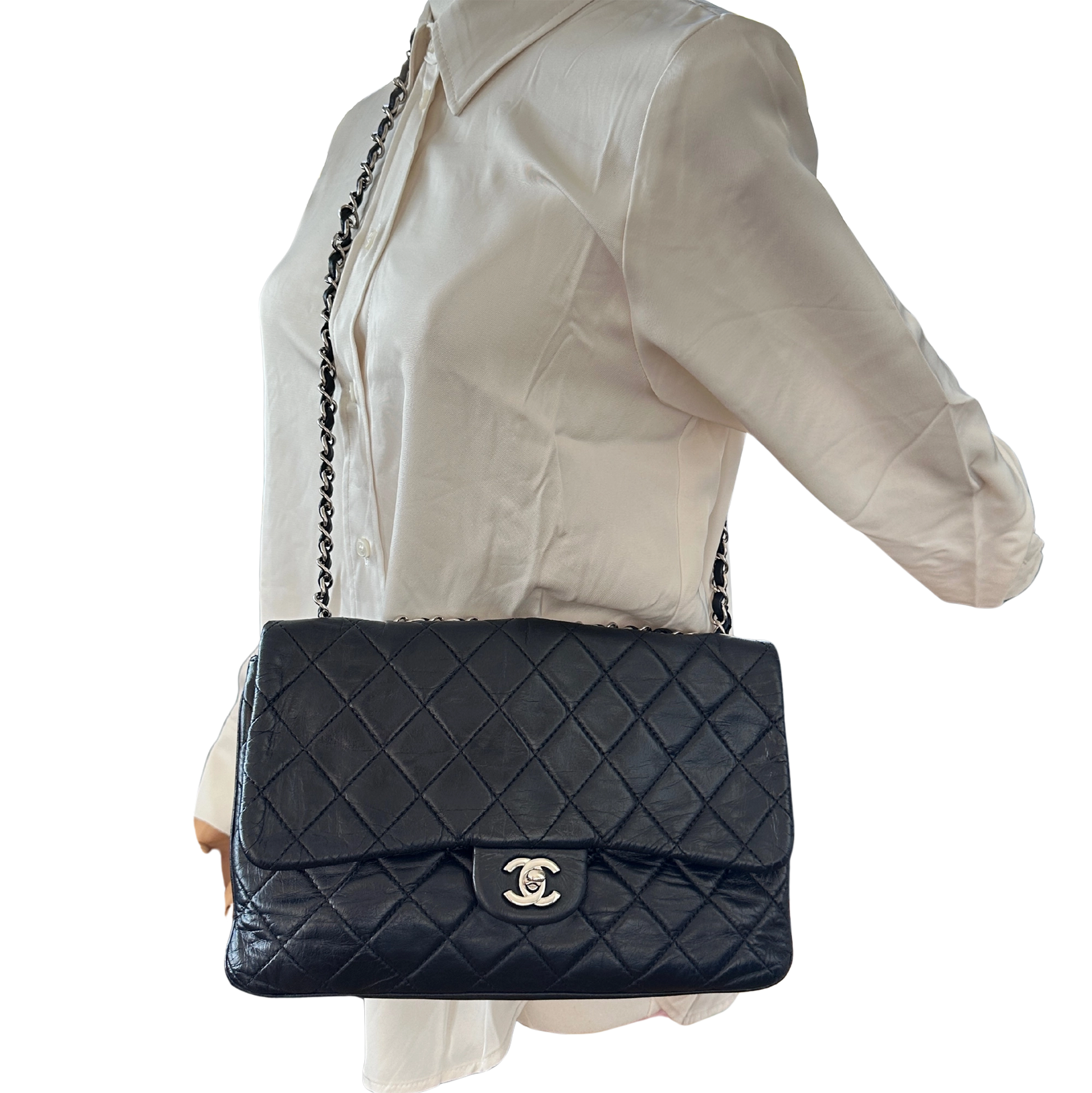 Chanel Timeless Accordion Flap Bag Lammleder / sehr gut Chanel