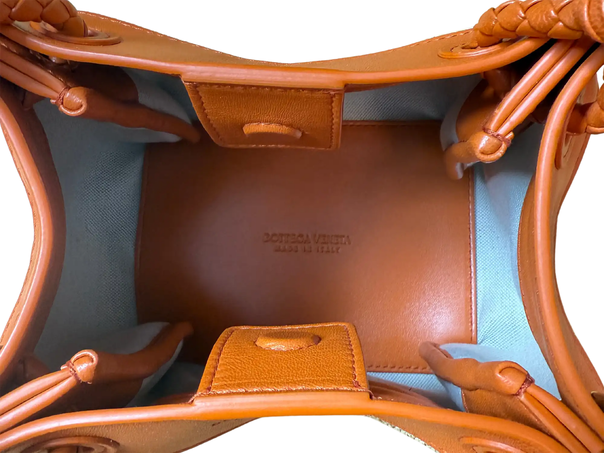 Bottega Veneta kleine Parachute Schultertasche aus Raffiabast 2025 / neuwertig Bottega Veneta