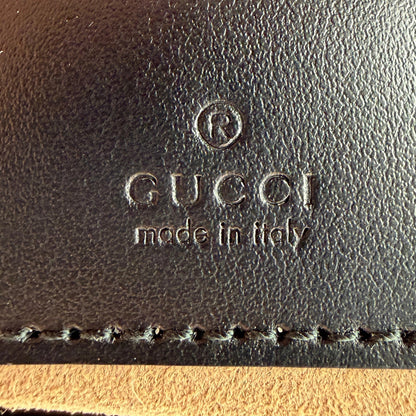 Gucci GG Marmont Half Moon Flap Leder schwarz / neuwertig Gucci