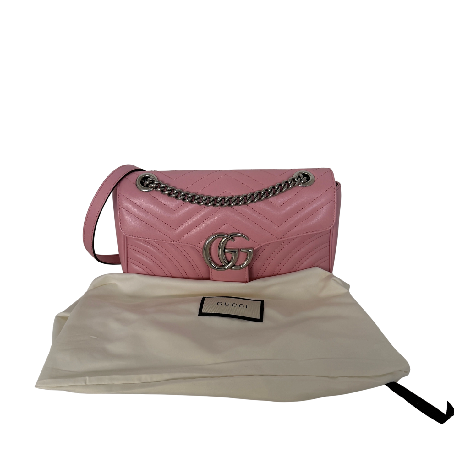 Gucci GG Marmont Small pink silber Hardware / neuwertig Gucci