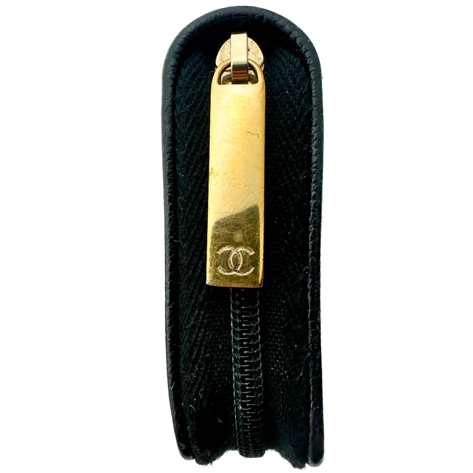 Chanel Coco Mark  kleine Geldbörse CC Leder schwarz / sehr gut Chanel