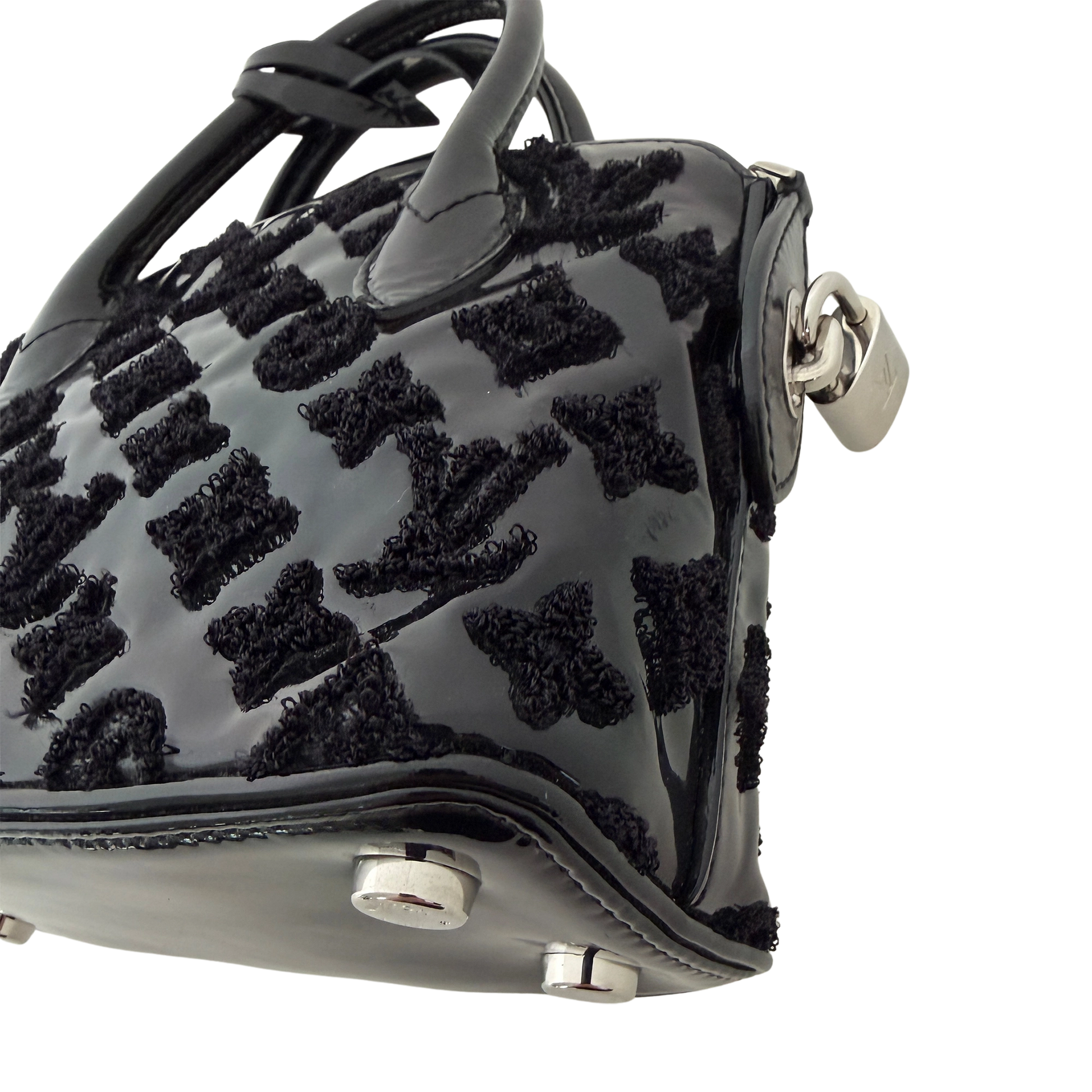 Louis Vuitton Lockit BB Bag Limited Edition 2012 Lackleder schwarz / sehr gut Louis Vuitton