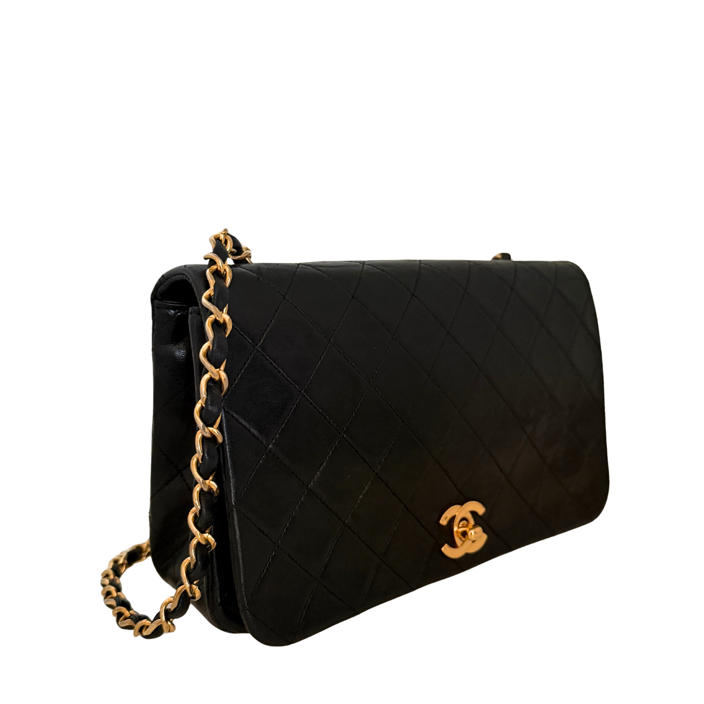 Chanel Timeless Single Flap Small Lammleder Schwarz / gut Chanel