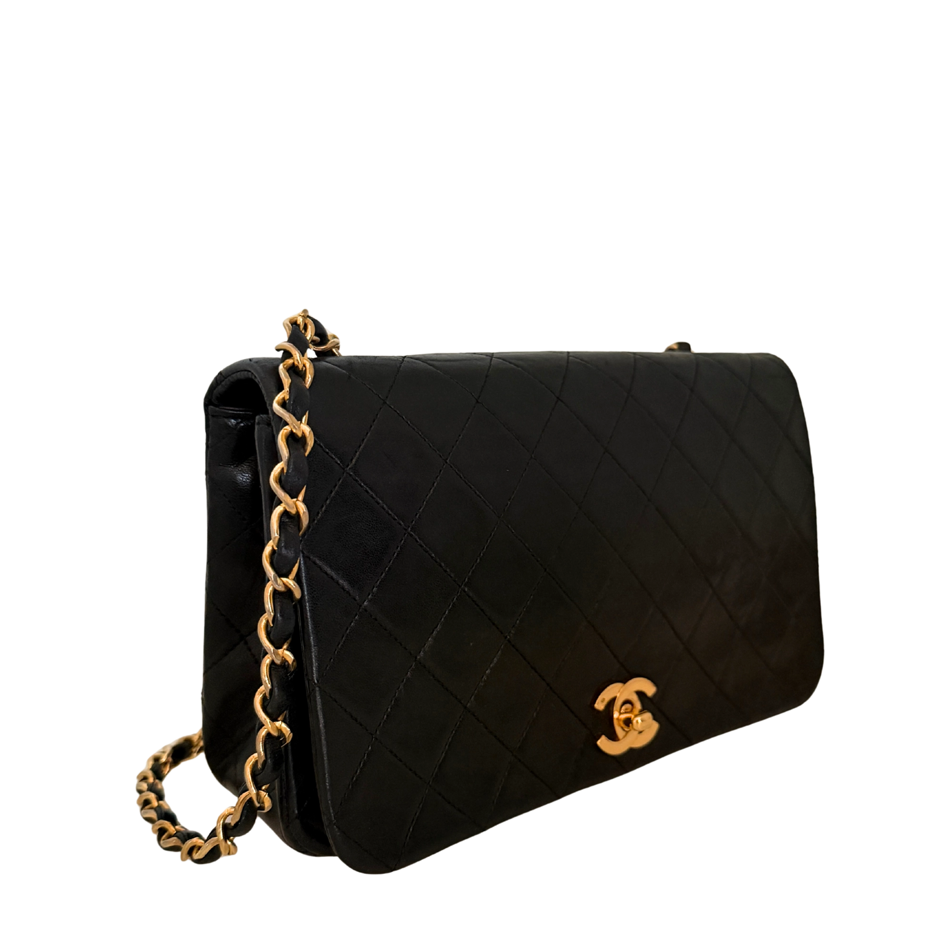 Chanel Timeless Single Flap Small Lammleder Schwarz / gut Chanel