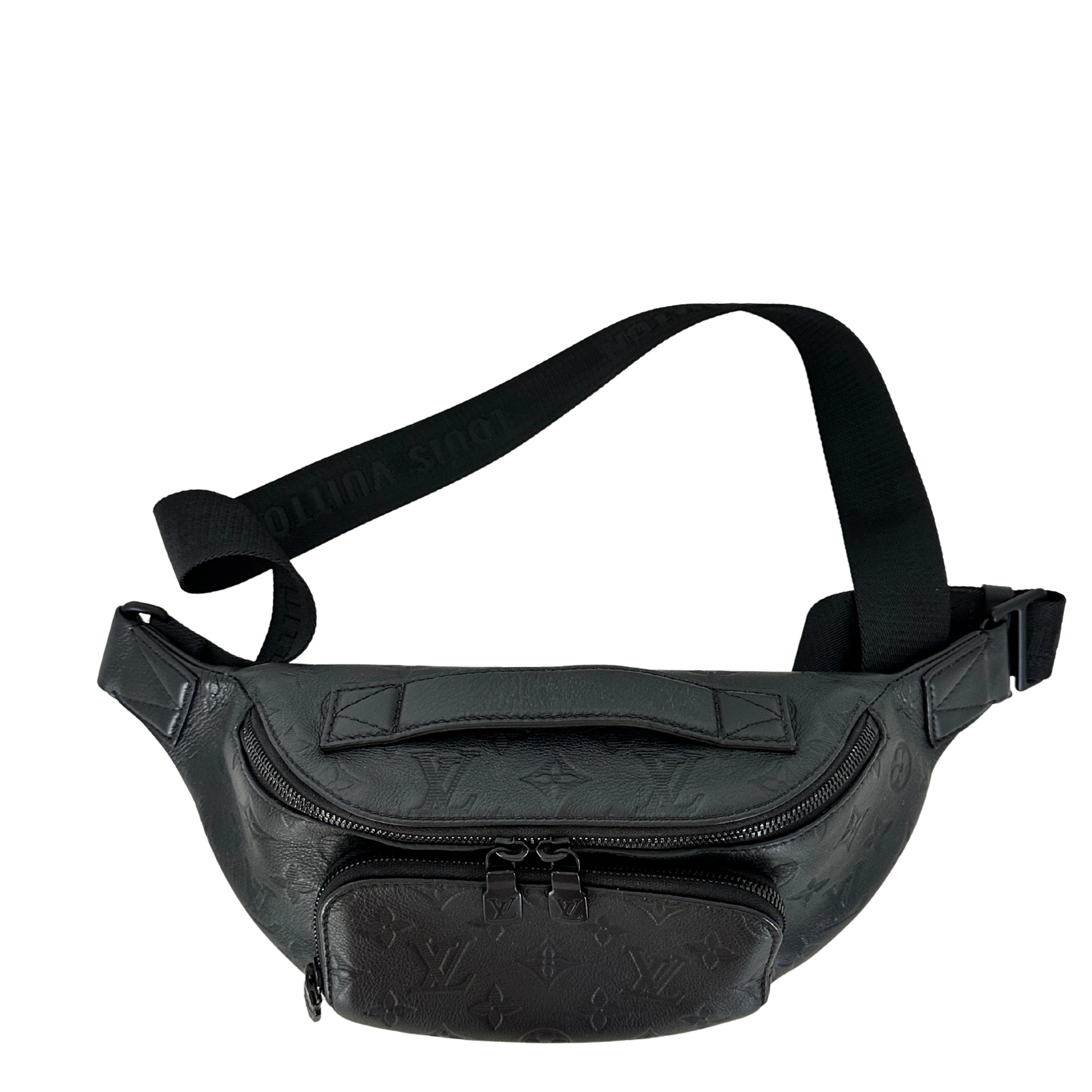 Louis Vuitton Rush Bumbag Monogram Shadow Leder schwarz Fullset / sehr gut Louis Vuitton