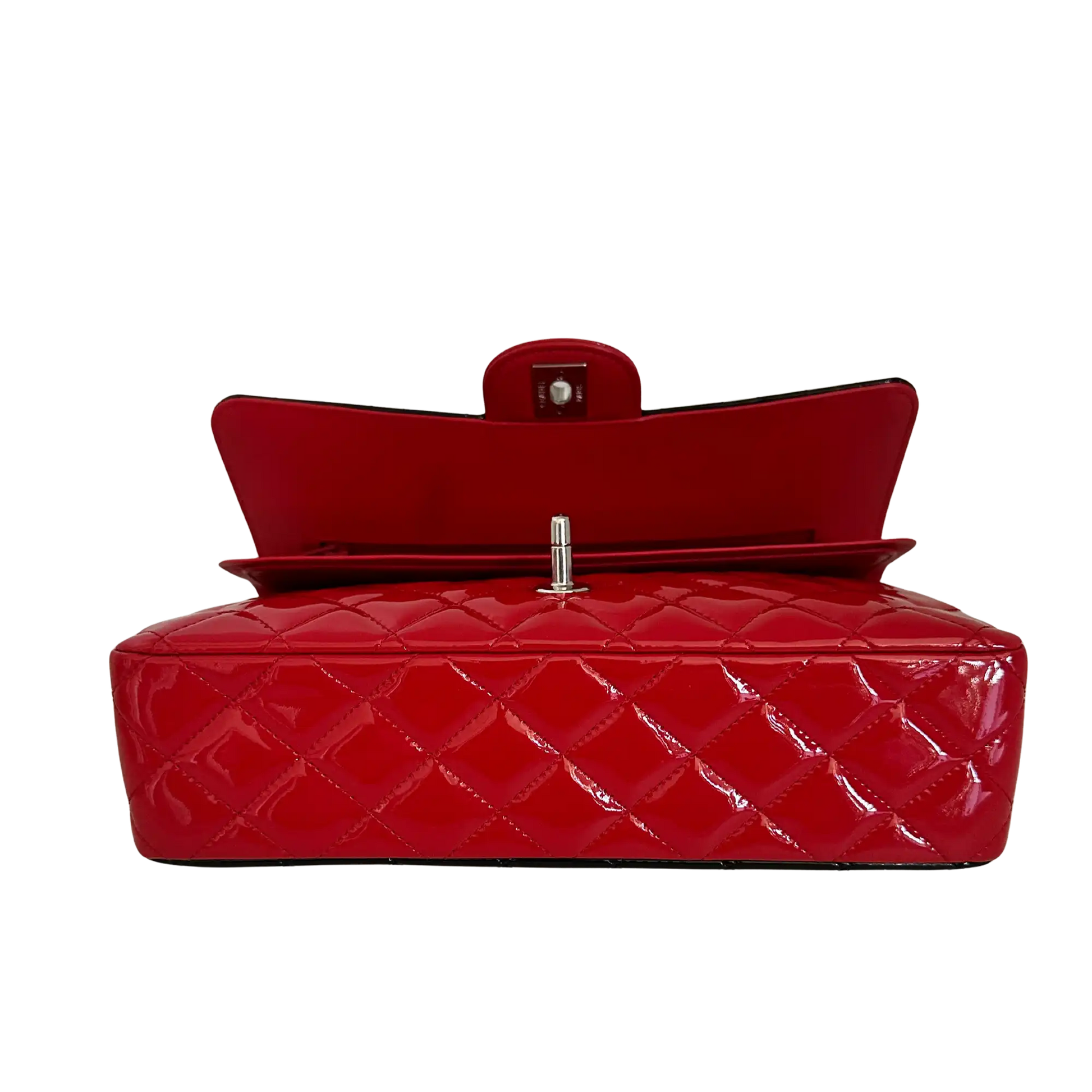 Chanel Medium Bicolor Quilted Patent Calfskin Double Flap Bag / neuwertig Chanel