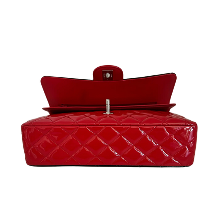 Chanel Medium Bicolor Quilted Patent Calfskin Double Flap Bag / neuwertig Chanel