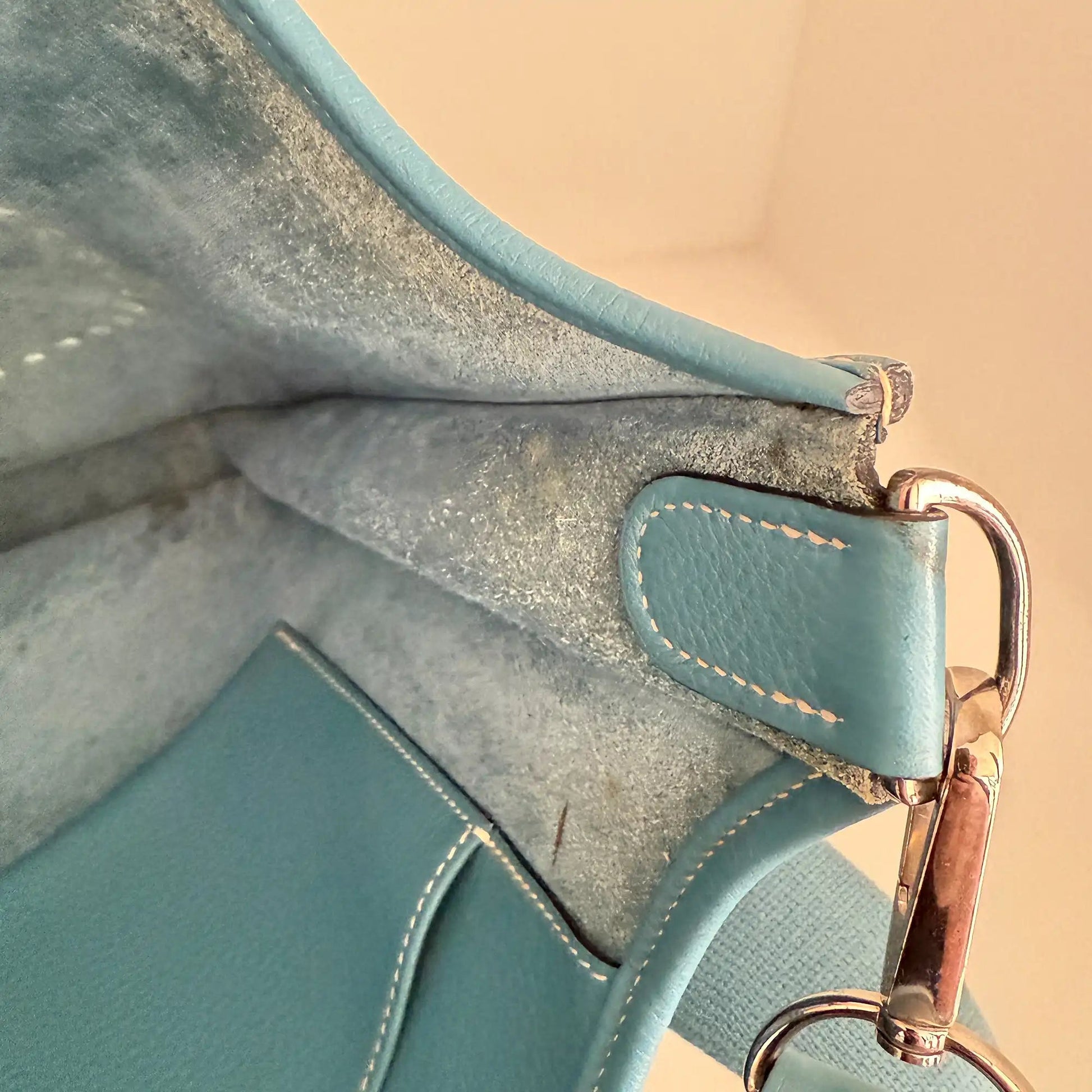 Hermès Evelyne III 29 blau Clemence  Palladium Fullset 2010 / sehr gut Hermès