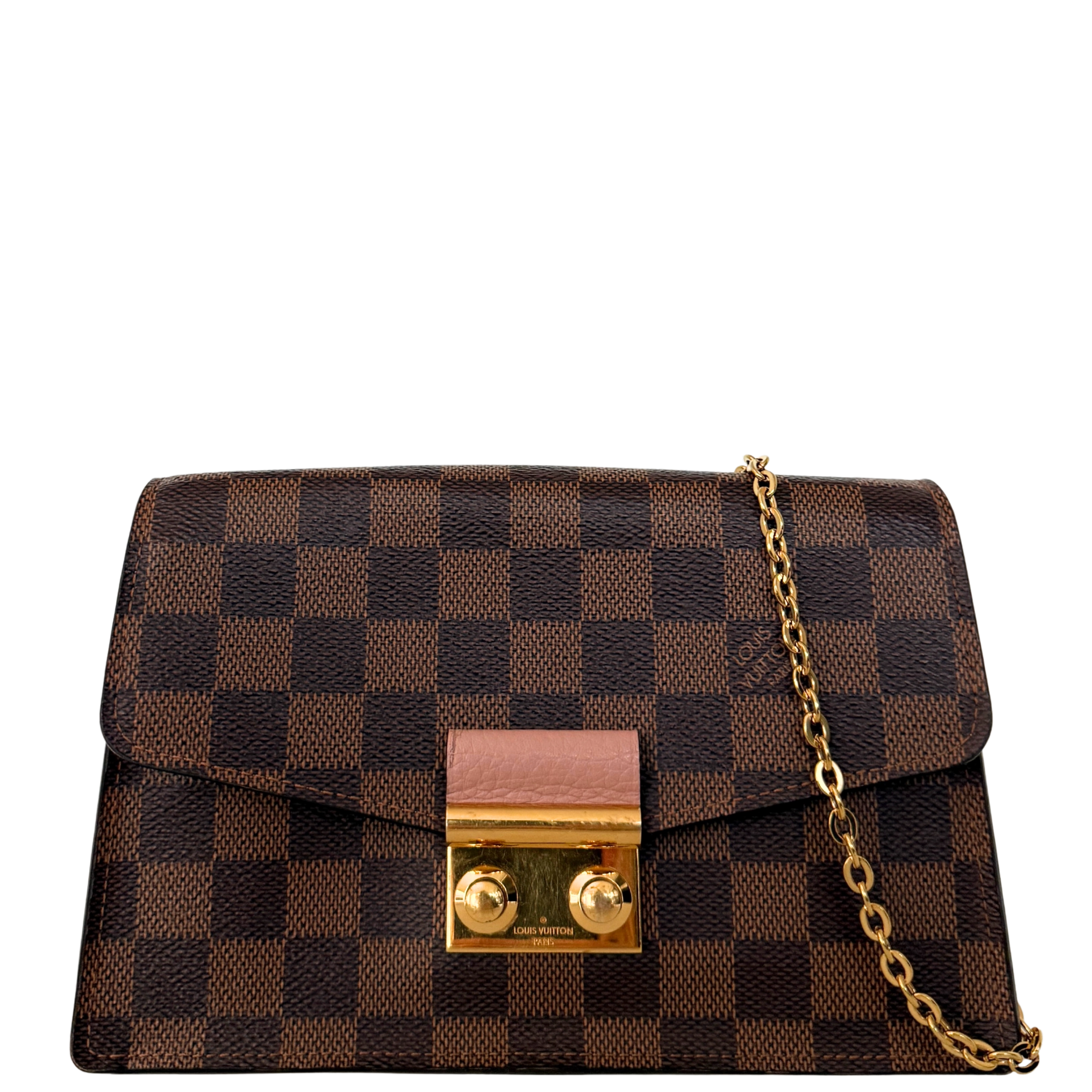 Louis Vuitton Croisette Wallet on Chain Damier Ebene Braun / sehr gut