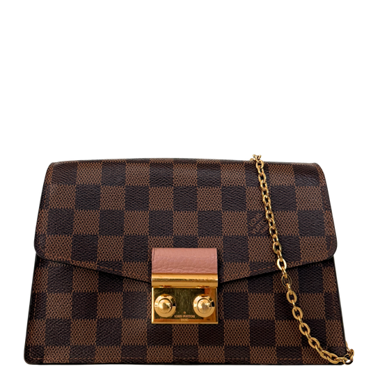 Louis Vuitton Croisette Wallet on Chain Damier Ebene Braun / sehr gut