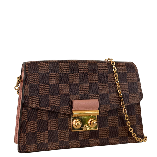 Louis Vuitton Croisette Wallet on Chain Damier Ebene Braun / sehr gut