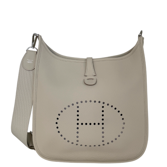 Hermès Evelyne III 29 Clemence Leder béton Paladium Hardware Fullset  2024/ neuwertig Hermès