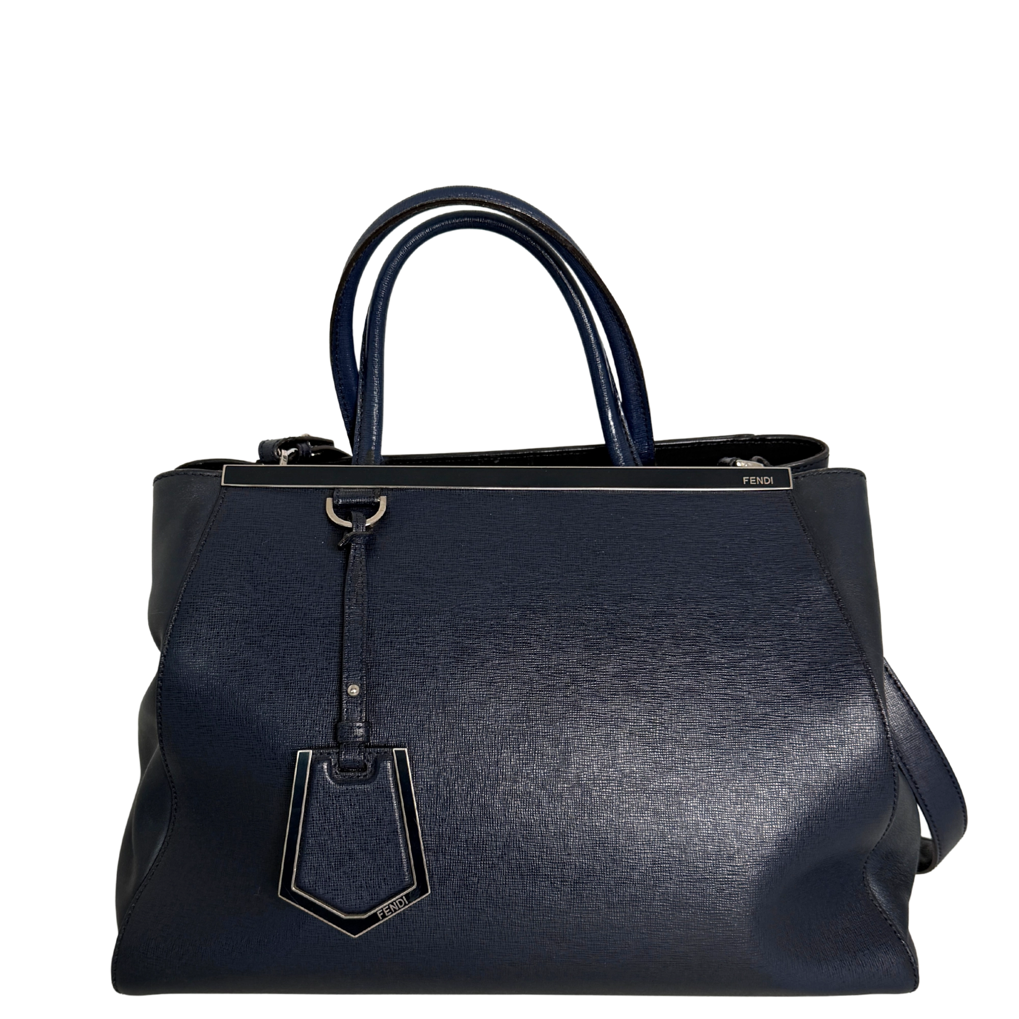 Fendi 2Jours Medium Handtasche navy / gut Fendi