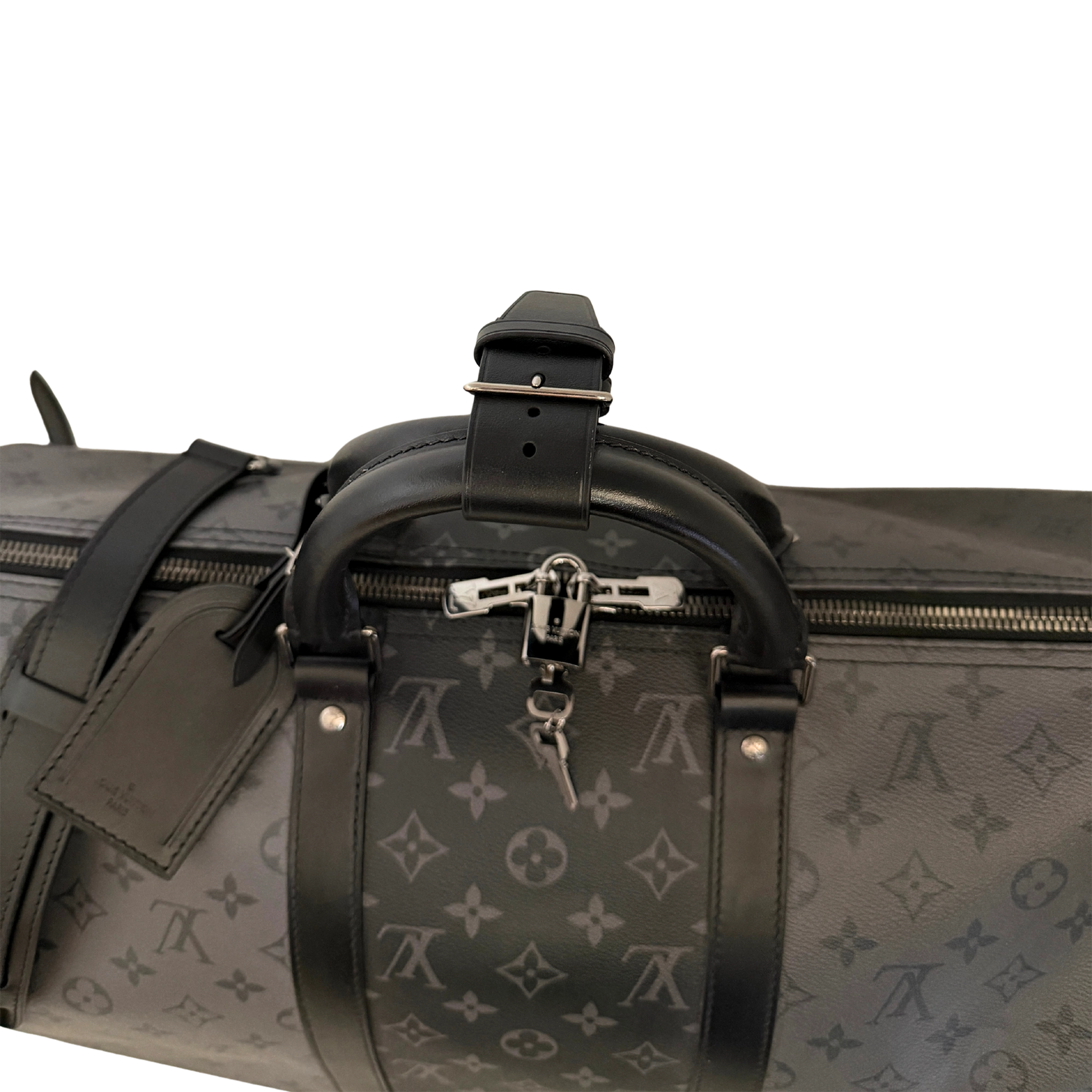 Louis Vuitton Keepall 50 Bandouliere Monogram Eclipse Reverse 50 grau / ungetragen Louis Vuitton