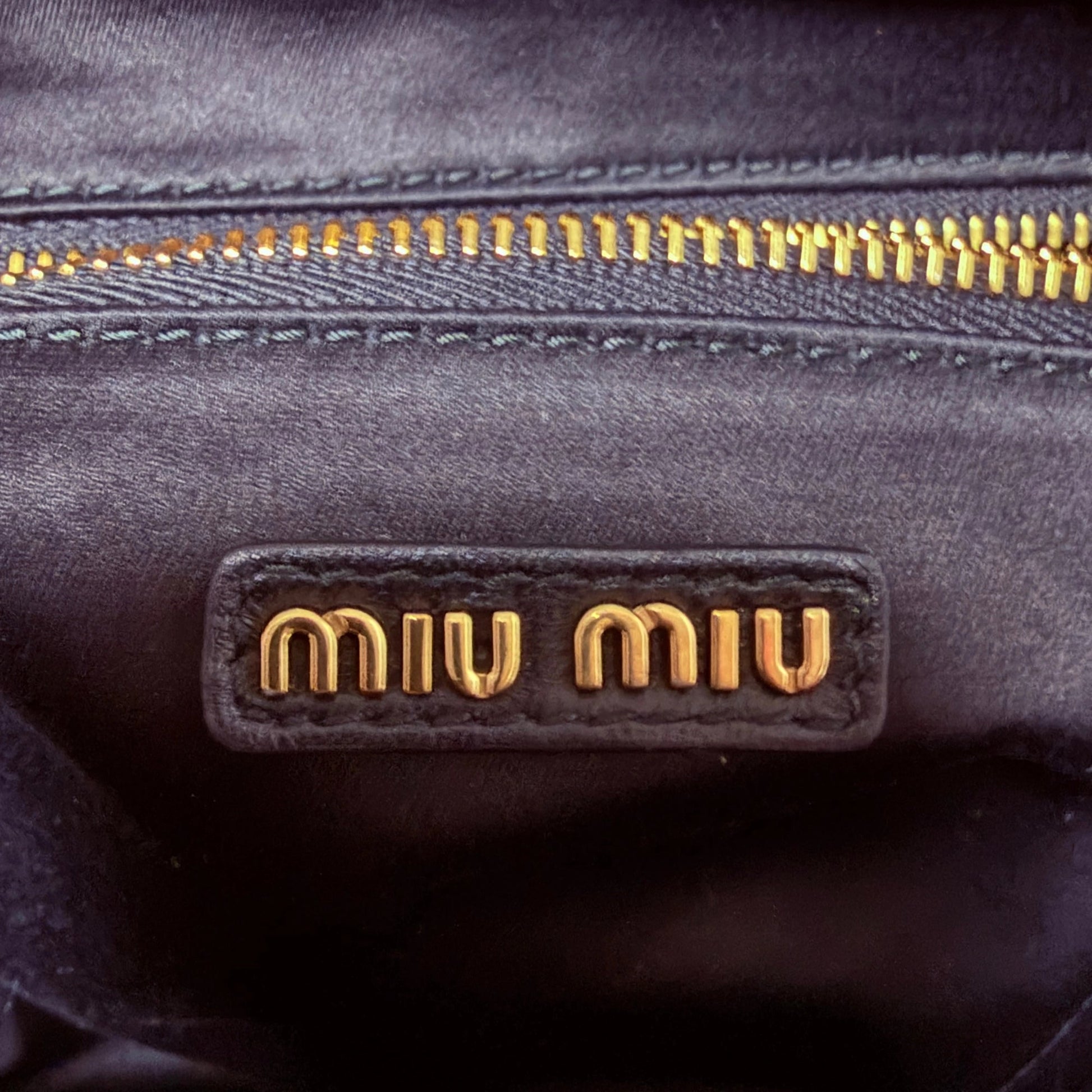 MIU MIU Boston Bag Leder / schwarz MIU MIU