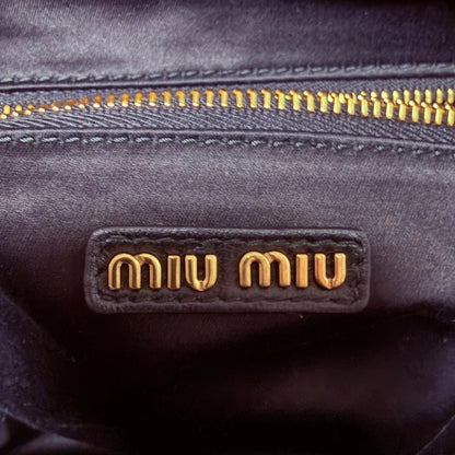 MIU MIU Boston Bag Leder / schwarz MIU MIU