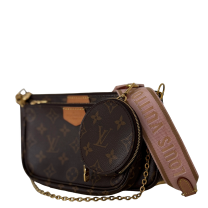 Louis Vuitton Multi Pochette Accessoires Monogram Canvas Rose Clair / sehr gut Louis Vuitton