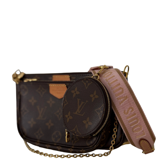 Louis Vuitton Multi Pochette Accessoires Monogram Canvas Rose Clair / sehr gut Louis Vuitton