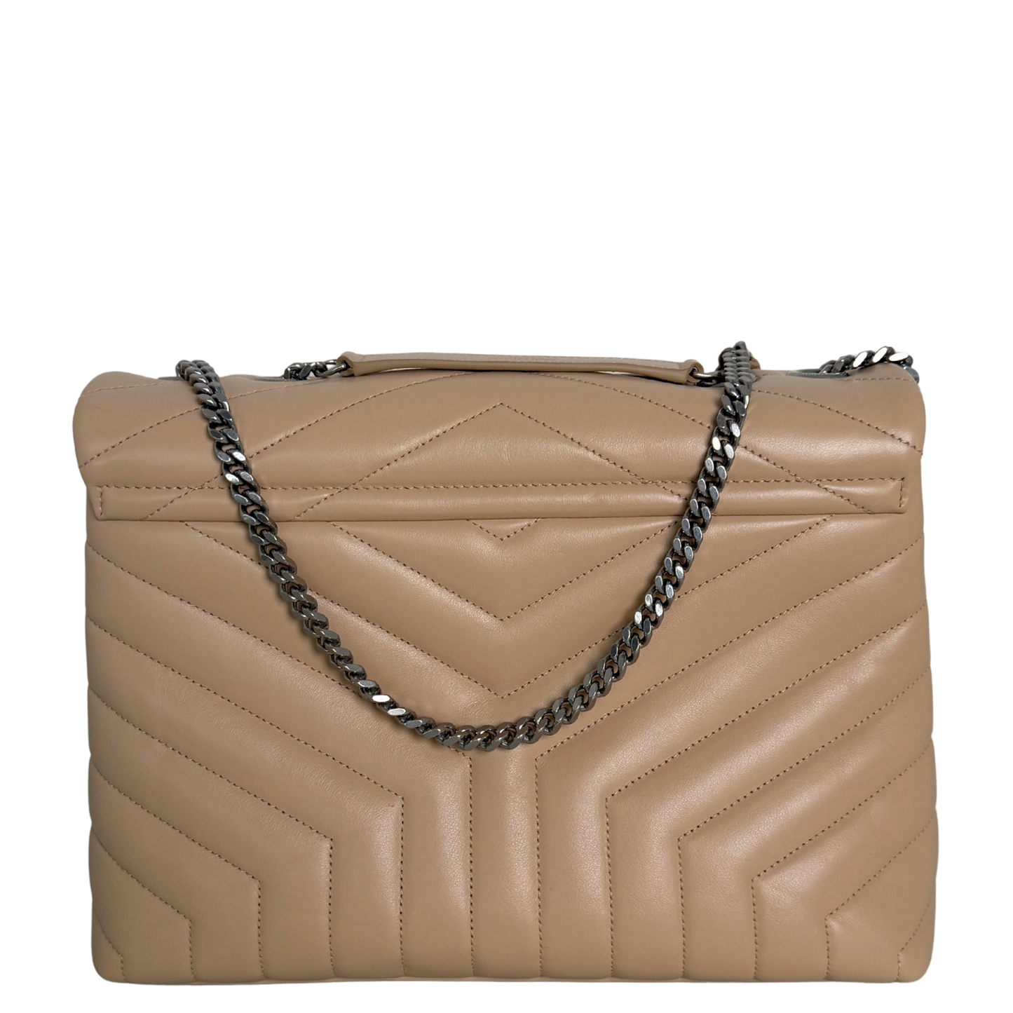 Saint Laurent YSL LouLou Medium Leder beige silber Hardware / sehr gut Saint Laurent