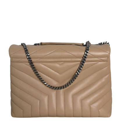 Saint Laurent YSL LouLou Medium Leder beige silber Hardware / sehr gut Saint Laurent