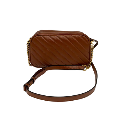 Gucci GG Marmont mittelgroß Matelassé-Leder Umhängetasche braun / sehr gut Gucci