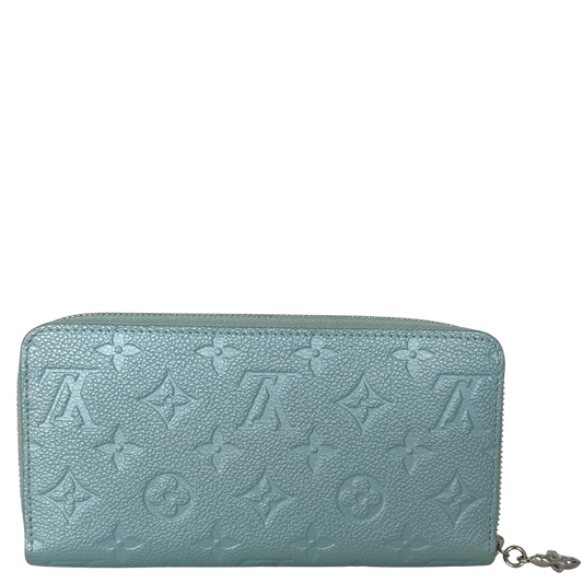 Louis Vuitton Zippy Shimmery Empreinte Monogram M12680 Azul Frost Fullset / neuwertig Louis Vuitton