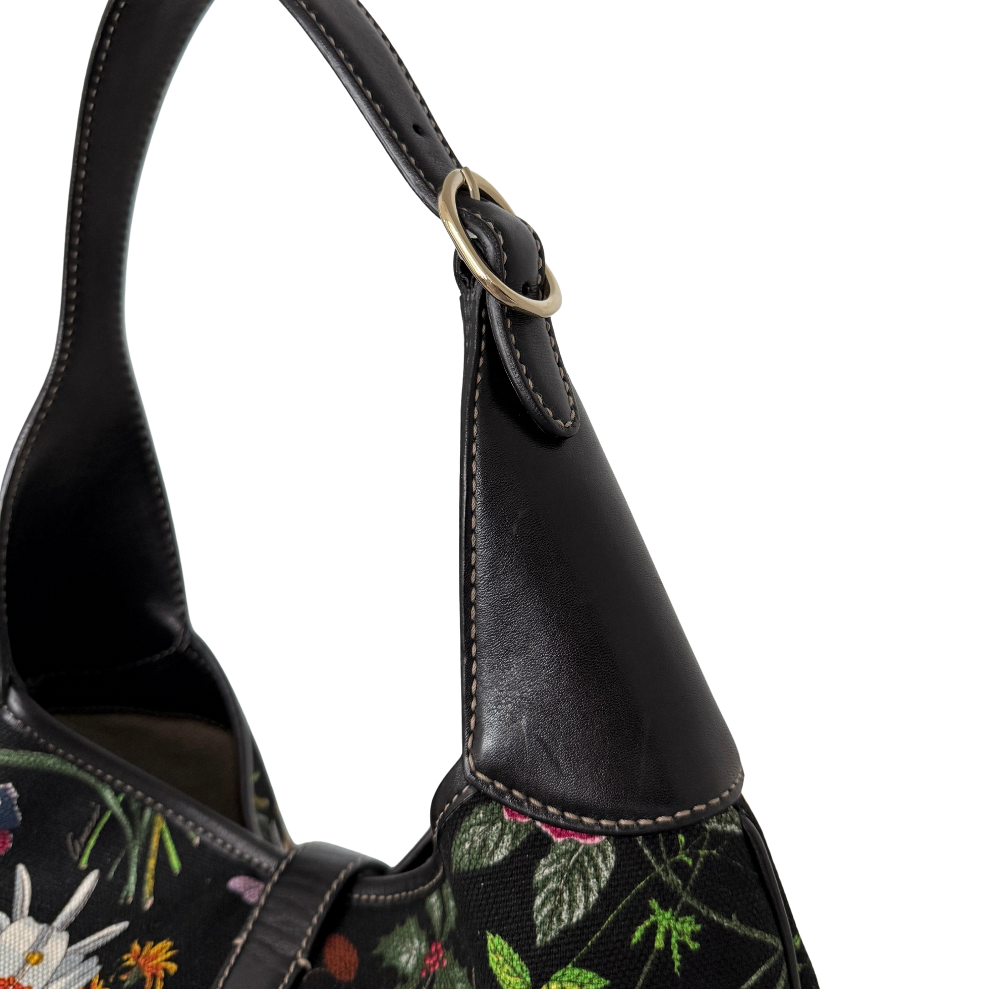 Gucci Canvas Flora Jackie O Bouvier Hobo Tasche Multicolor / sehr gut Gucci