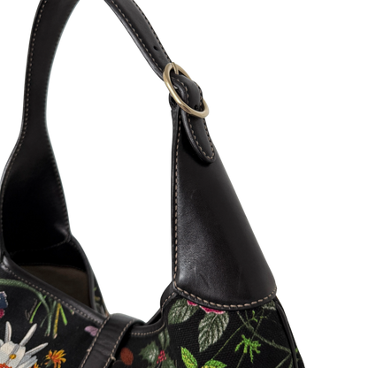 Gucci Canvas Flora Jackie O Bouvier Hobo Tasche Multicolor / sehr gut Gucci