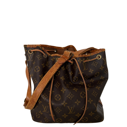 Louis Vuitton Petit Sac Noé Monogram Canvas Braun / akzeptabel Louis Vuitton