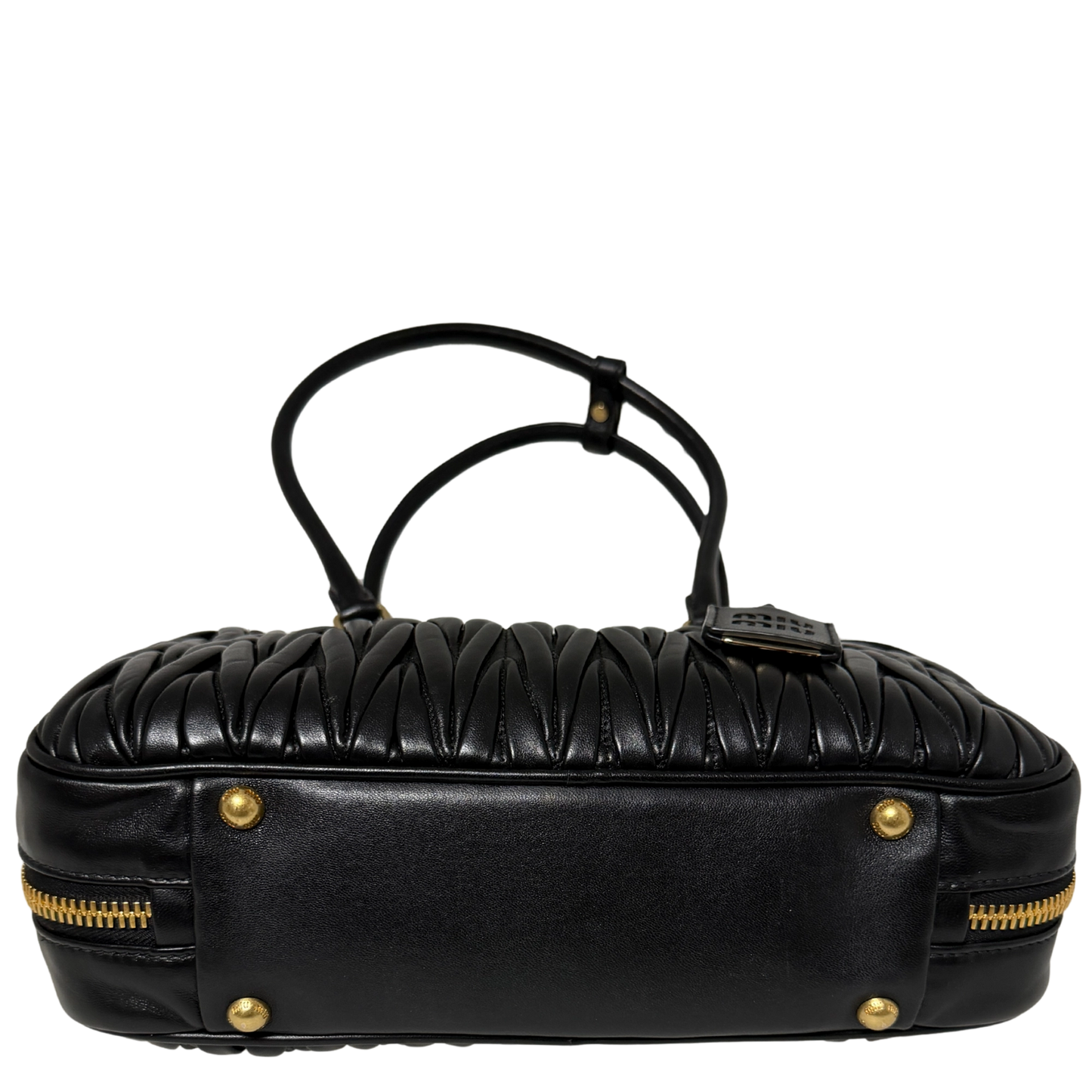 MIU MIU Boston Bag Leder / schwarz MIU MIU