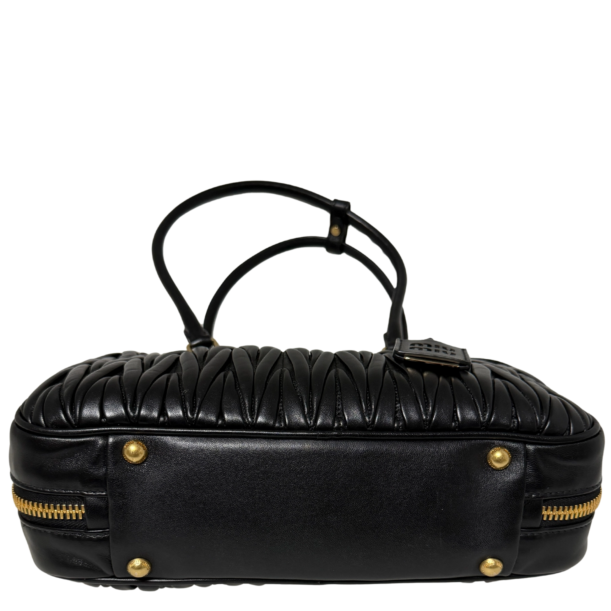 MIU MIU Boston Bag Leder / schwarz MIU MIU