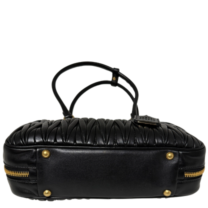 MIU MIU Boston Bag Leder / schwarz MIU MIU