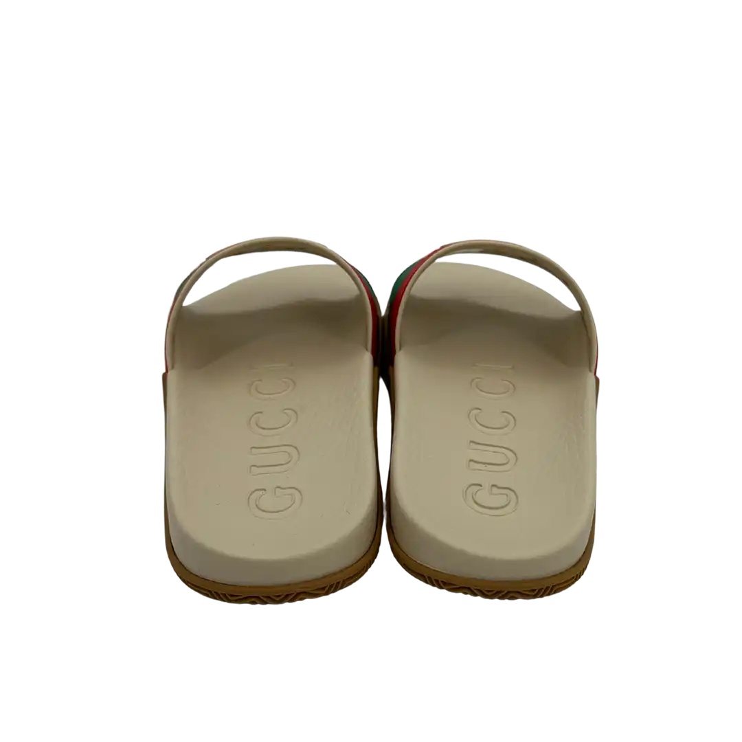 Gucci Sandalen aus Kautschuk beige und Multicolor 38 / ungetragen Echtheitscheck