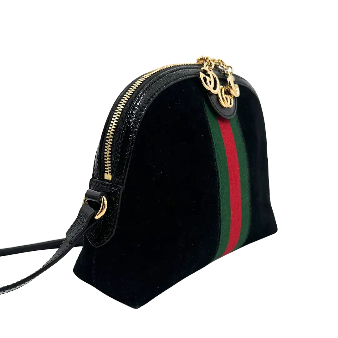 Gucci Ophidia GG Dome Bag small schwarz Wildleder / sehr gut Gucci